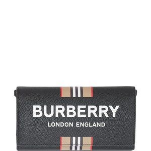 Burberry logo print strap wallet